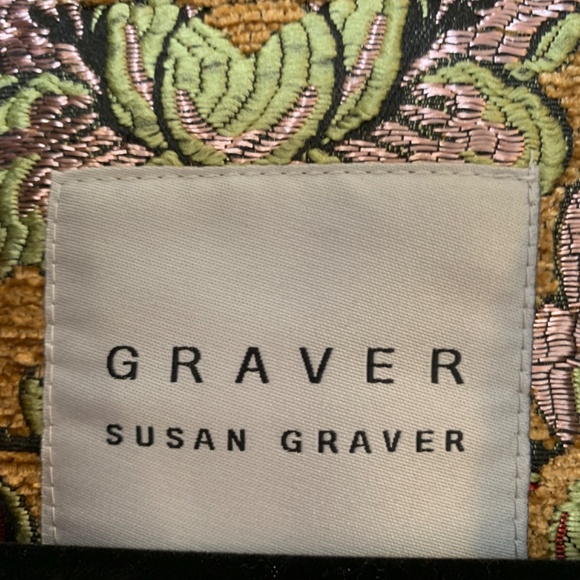 Susan Graver Jacquard Tapestry Coat US 10 NWOT Jacket Metallic Brocade Blazer - Picture 4 of 14